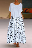 Polka Dot Two-piece Maxi Dress - Mislish