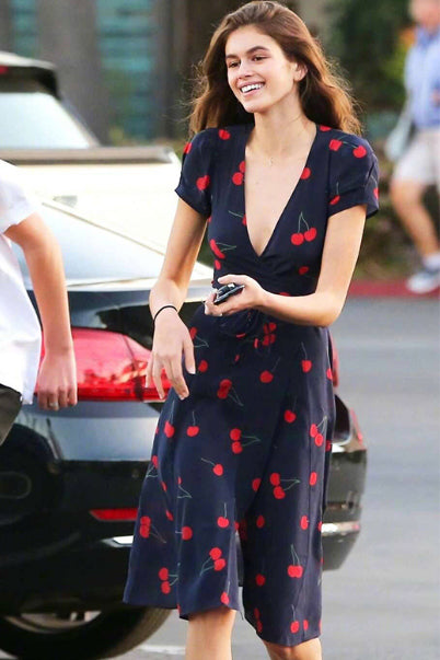 cherry skater dress Brunch Plans Cherry Halter Skater Dress