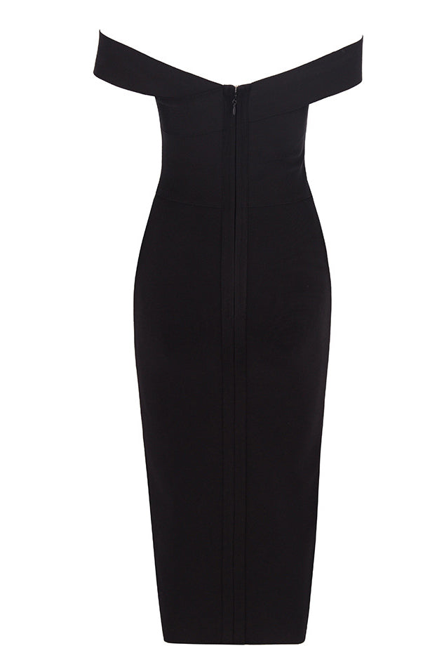 Black Off-the-shoulder Slit Tight-fitting Bandage Prom Dress Mislish Black Off-the-shoulder Slit Tight-fitting Bandage Prom Dress Mislish