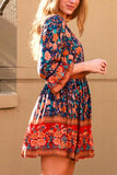 Boho Ruffles Printed Vacation Dress - Mislish