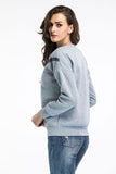 Bowknot Print Sweatshirt With Long Sleeves - Mislish