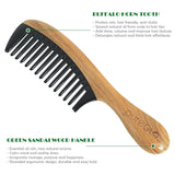 Anti-static Horn Wide Tooth Hair Comb - Mislish