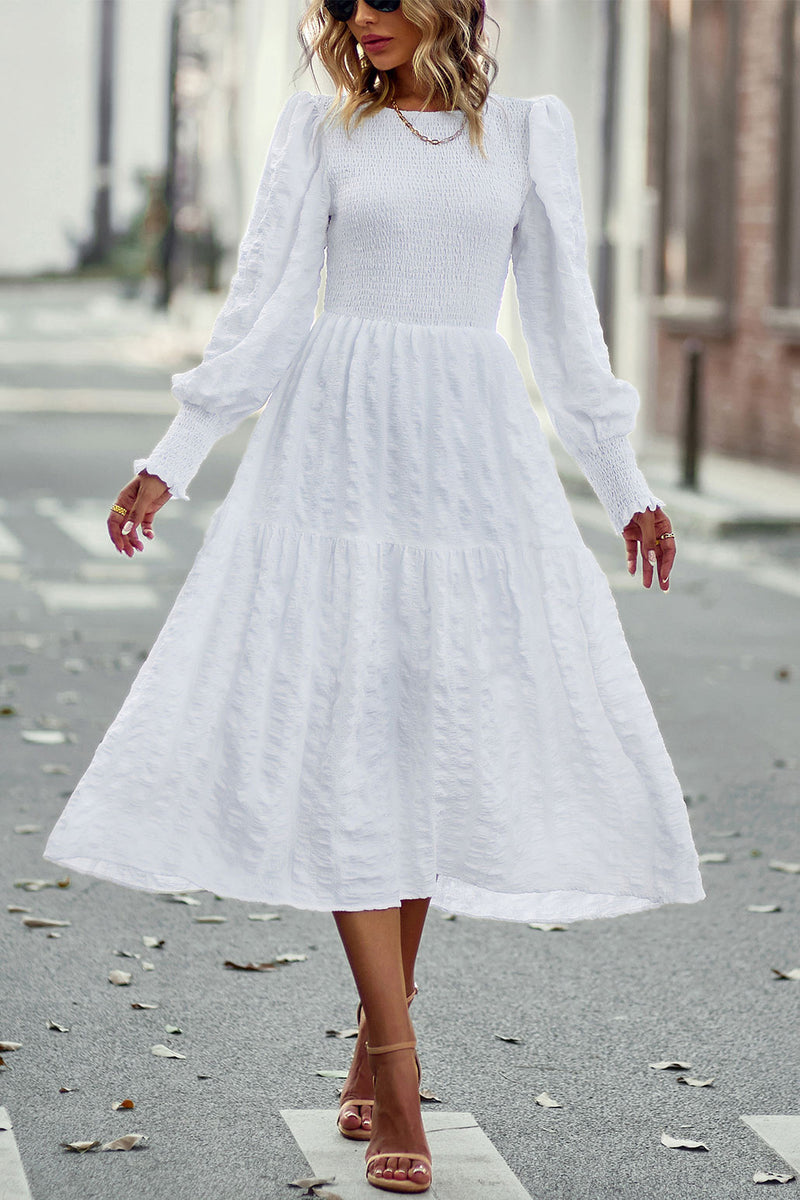 Chic Royal Blue A-Line Long Sleeve Midi Dress Mislish Chic Royal Blue A-Line Long Sleeve Midi Dress Mislish