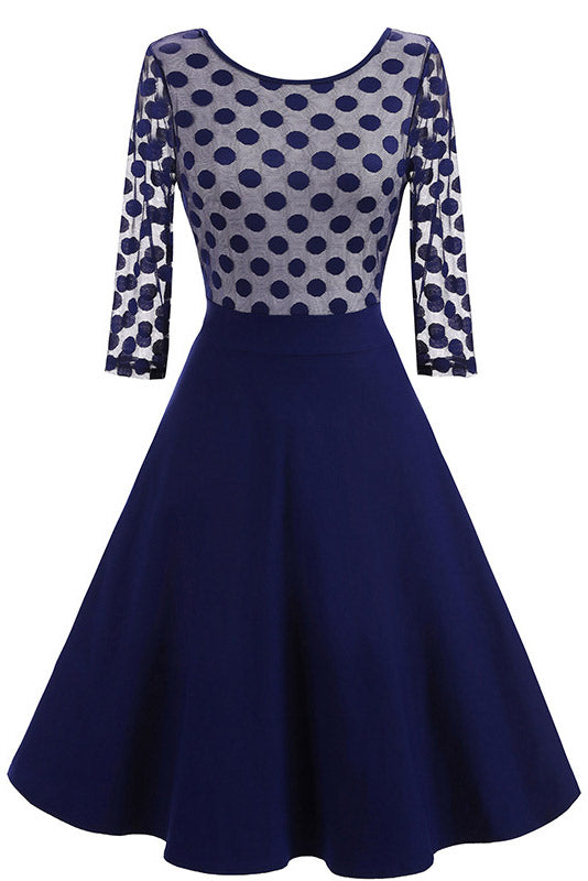 Dark Navy Fit And Flare Homecoming Dress With Long Sleeves Mislish Dark Navy Fit And Flare Homecoming Dress With Long Sleeves Mislish