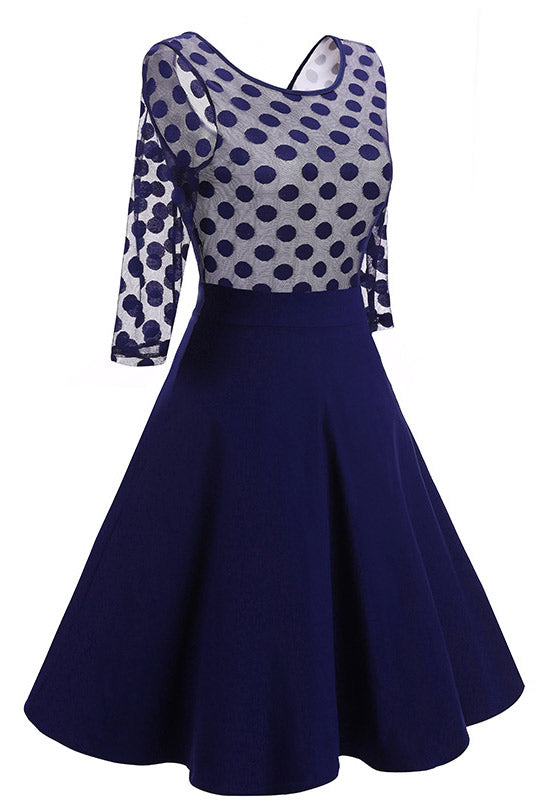 Dark Navy Fit And Flare Homecoming Dress With Long Sleeves Mislish Dark Navy Fit And Flare Homecoming Dress With Long Sleeves Mislish
