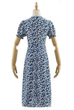 Floral Short Sleeve Midi Dress