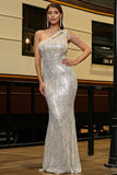 Gorgeous White One Shoulder Prom Gown Evening Dress