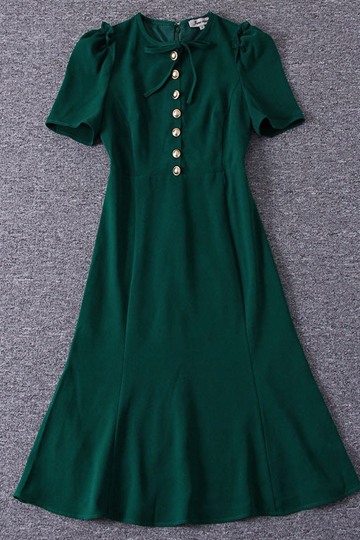 slim fit dress slacks Green Button Down Kate Middleton Short Dress – Mislish
