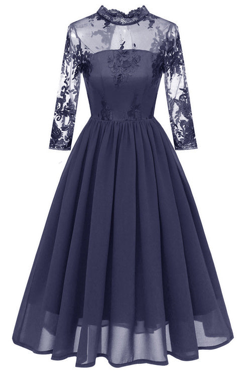 Grey A-Line Cocktail Party Graduation Dress – Mislish