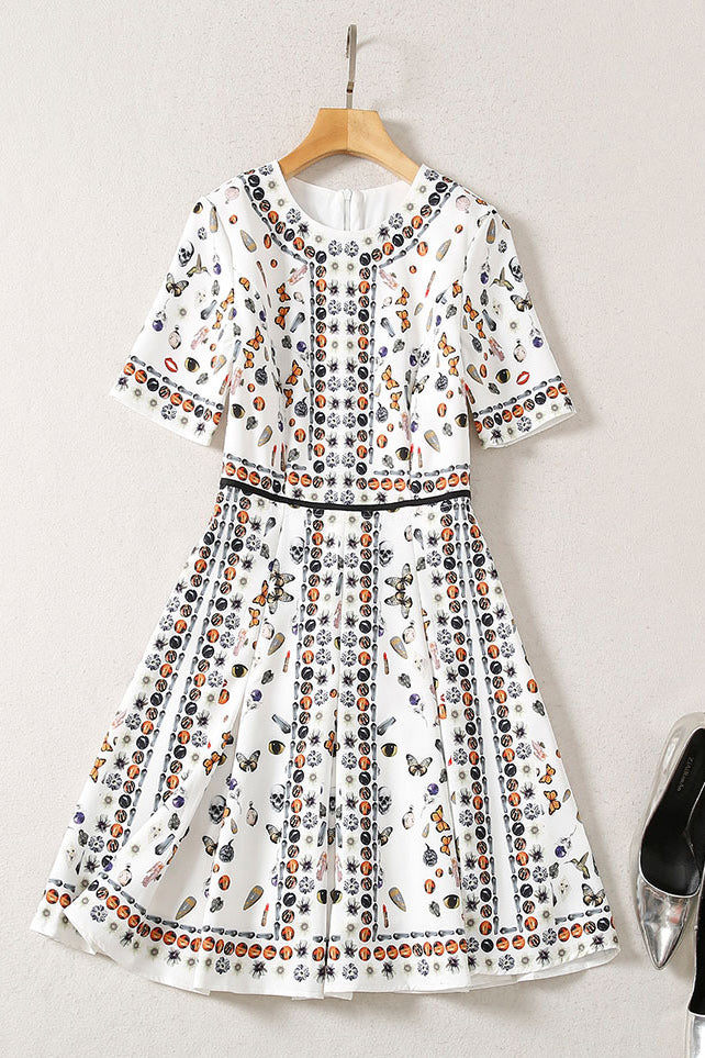 Kate Middleton Print A-Line Dress Mislish Kate Middleton Print A-Line Dress Mislish