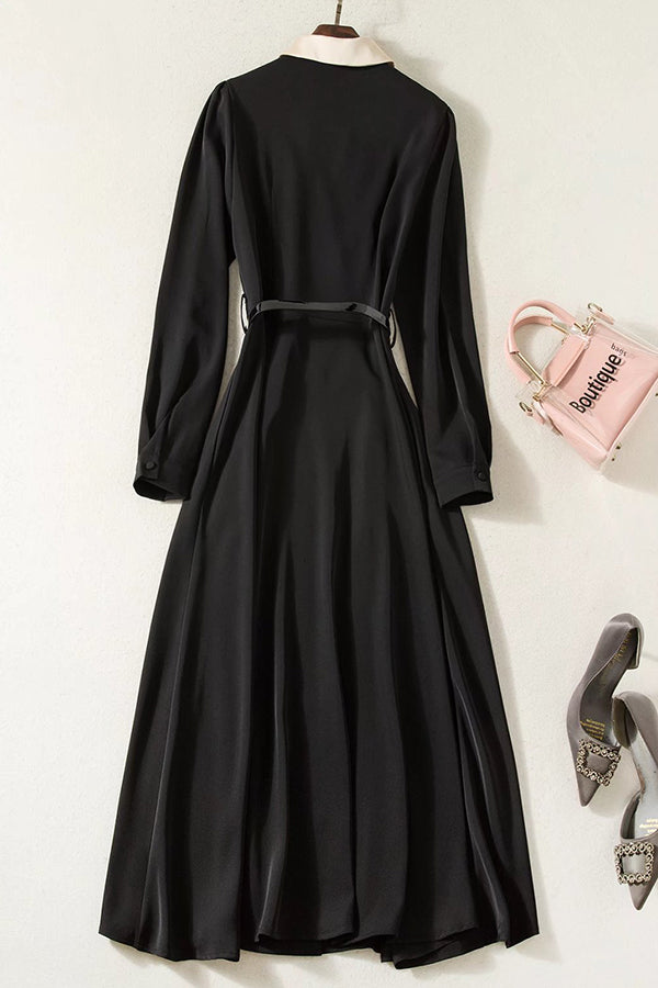 Kate Middleton Elegant Black Office Midi Dress – Mislish