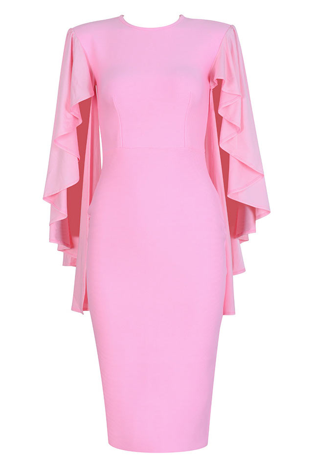 Knee Length Pink Cocktail Party Dresses – Mislish