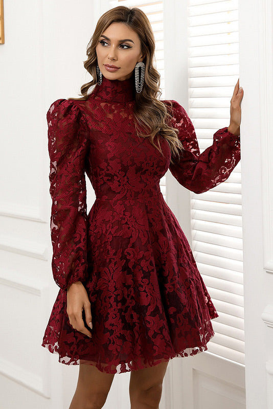Short Lace Long Sleeve A-Line Party Dress Mislish Short Lace Long Sleeve A-Line Party Dress Mislish