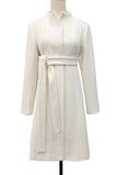 Anne Hathaway Inspired Midi Ivory Coat