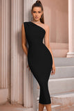 Sexy One-shoulder Bandage Dress Fitted Party Dress