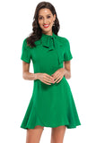 Chic Short Mini Green Dress