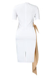 Chic White Bodycon Midi Dress