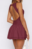 New Backless Mini Sleeveless Party Dress