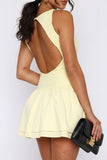 New Backless Mini Sleeveless Party Dress