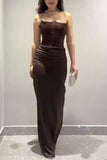 Floor Length Black Strapless Evening Prom Dress