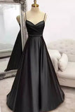 Green A-Line Spaghetti Straps Evening Gown Prom Dress