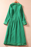 Kate Middleton Green Long Sleeves Midi Dress