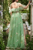 Lilac Off Shoulder High Split Prom Gown Evening Dress