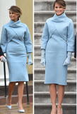 Melania Trump Inauguration Blue Dress