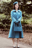 Mrs. Maisel Inspired Mid-length Blue Coat