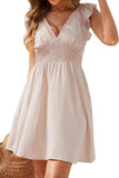 Mini A-Line V-Neck Summer Dress