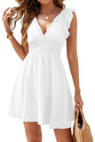 Mini A-Line V-Neck Summer Dress