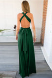 Sexy Backless Plunging Evening Dress Prom Gown