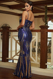 Sexy Cut Out Sequins Evening Gown Prom Dress