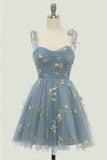 Short Mini A-Line Tulle Sweetheart Party Homecoming Dresses