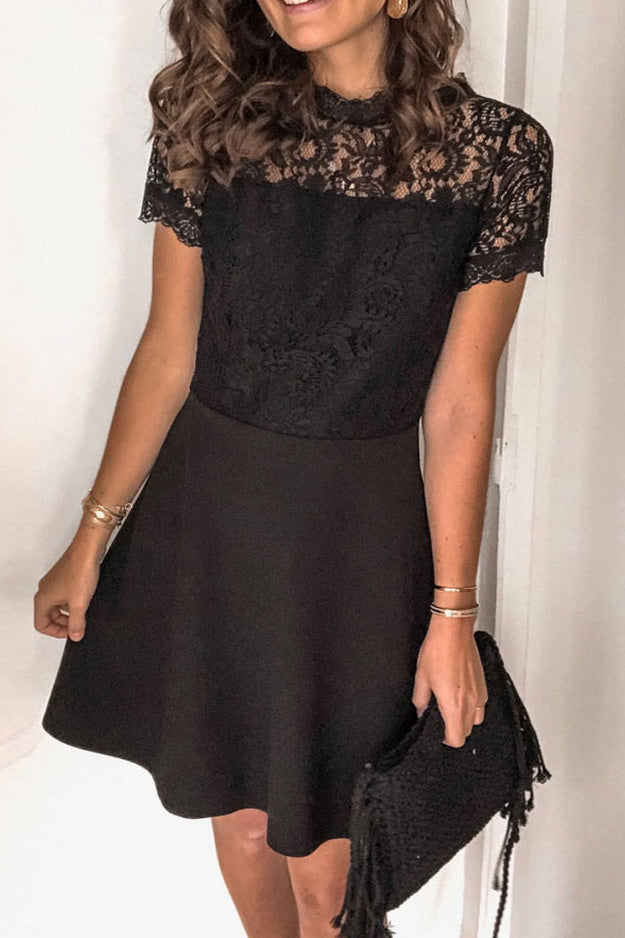 Short Mini Black A-Line Party Homecoming Dress