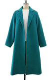 Vintage Mid-length Peacock Teal Coat