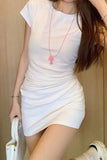 Women's Stylish Grey Slim-Fit Mini Dress