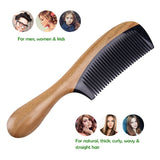 No-static Wooden Fine Tooth Hair Comb - Mislish