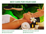 Green Sandalwood Boar Bristle Hair Brush Set - Mislish