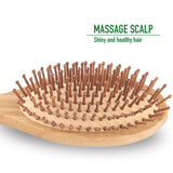 Natural Bamboo Paddle Hair Brush Oval - Mislish