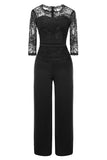 Elegant Black Lace Jumpsuit