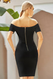 Off-The-Shoulder Bandage Homecoming Party Dress