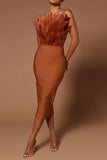Chic Fuchsia Strapless Bodycon Party Cocktail Dress