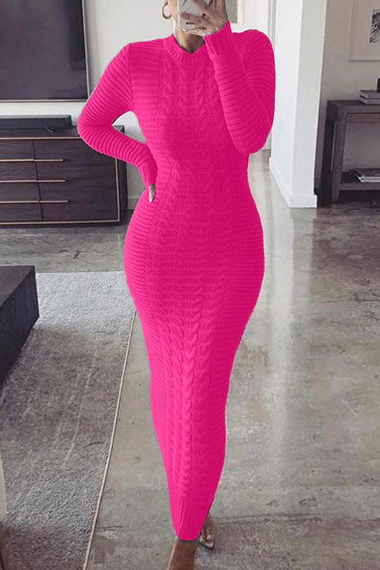 Chic Long Sleeve Bodycon Sweater Champagne Dress Mislish Chic Long Sleeve Bodycon Sweater Champagne Dress Mislish