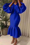 Chic Royal Blue Mermaid Cocktail Dress