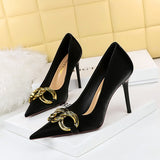 Chic Black Stiletto High Heel Pointed Toe Shoes