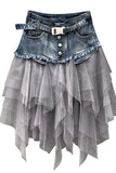 Chic Tulle Ruffle Casual Skirt
