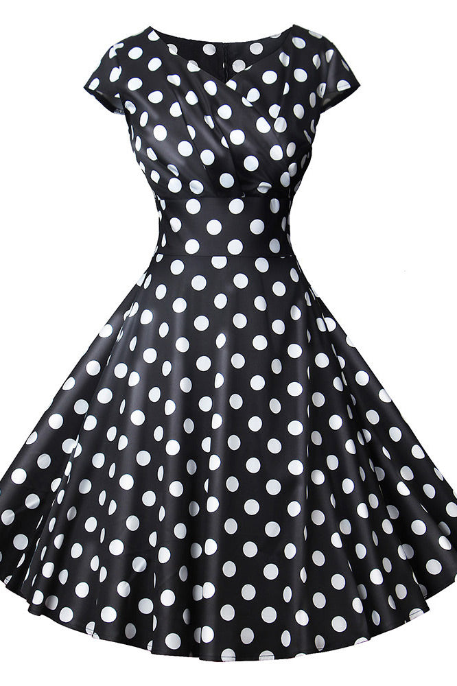 Classic Black and White Polka Dot Dresses – Mislish
