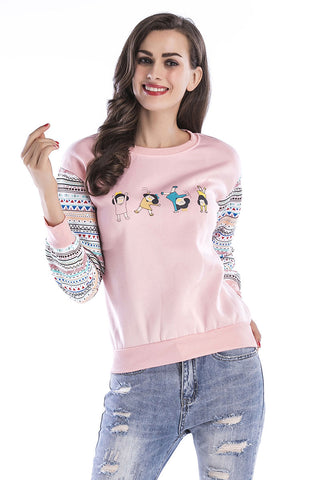 Color Block Printed Sweatshirt - Mislish