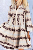 Cute Ruffled Mini Print Dress - Mislish
